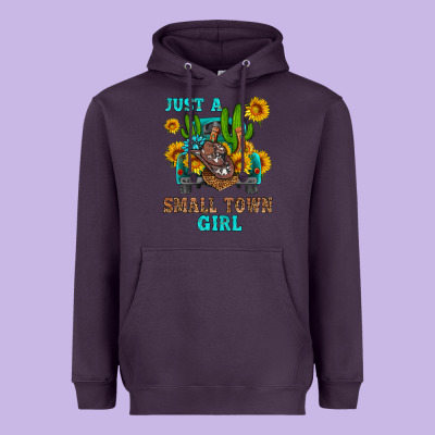 Just A Small Town Girl Heavyweight Hoodie Designed By Hra Design Shop