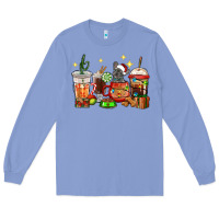 Colony Blue Christmas coffee cups with French Bulldog Long Sleeve Tee - RanaPortraitStore