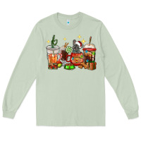 Matcha Christmas coffee cups with French Bulldog Long Sleeve Tee - RanaPortraitStore