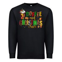 Black coffee and christmas cheer Premium Sweatshirt - AdoDesignShop