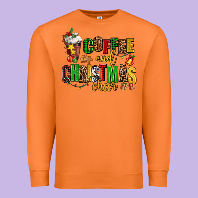 Coffee And Christmas Cheer Premium Sweatshirt Designed By Adodesignshop