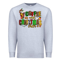 Heather Grey coffee and christmas cheer Premium Sweatshirt - AdoDesignShop