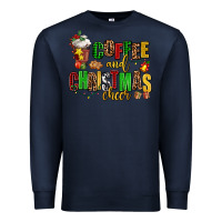 Navy coffee and christmas cheer Premium Sweatshirt - AdoDesignShop