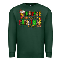 Sports Green coffee and christmas cheer Premium Sweatshirt - AdoDesignShop