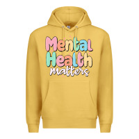 Antique Gold mental health matters Premium Hoodie - MaliasSmallBusiness