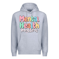 Heather Grey mental health matters Premium Hoodie - MaliasSmallBusiness