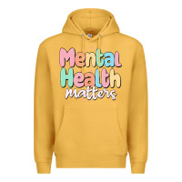 Mustard mental health matters Premium Hoodie - MaliasSmallBusiness