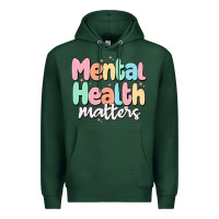 Sports Green mental health matters Premium Hoodie - MaliasSmallBusiness