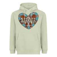 Matcha mama heart cowhide Heavyweight Hoodie - CowhideDigitalArt