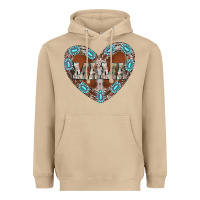 Mushroom mama heart cowhide Heavyweight Hoodie - CowhideDigitalArt