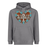 Storm mama heart cowhide Heavyweight Hoodie - CowhideDigitalArt