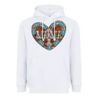 White mama heart cowhide Heavyweight Hoodie - CowhideDigitalArt
