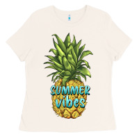 Bone summer vibes pineapple Ladies Tee - BarkalooDesign