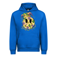 Cobalt smiley face mardi gras Urban Hoodie - MaliasSmallBusiness