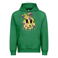 Emerald smiley face mardi gras Urban Hoodie - MaliasSmallBusiness