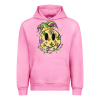 Fuchsia Pink smiley face mardi gras Urban Hoodie - MaliasSmallBusiness