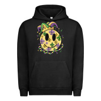 Pigment Black smiley face mardi gras Urban Hoodie - MaliasSmallBusiness