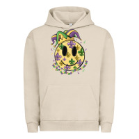 Pigment French Oak smiley face mardi gras Urban Hoodie - MaliasSmallBusiness