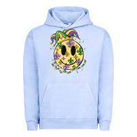 Pigment Grape Ice smiley face mardi gras Urban Hoodie - MaliasSmallBusiness