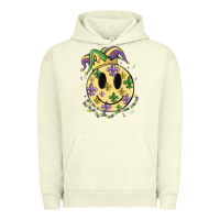 Pigment Pistachio smiley face mardi gras Urban Hoodie - MaliasSmallBusiness