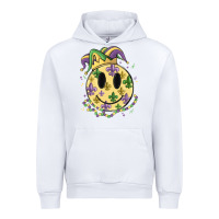 White smiley face mardi gras Urban Hoodie - MaliasSmallBusiness