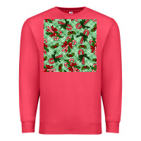 Cardinal christmas candy cane seamless pattern Premium Sweatshirt - BundleAndBundleShop