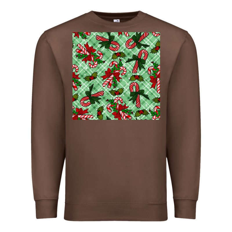 Christmas Candy Cane Seamless Pattern Premium Sweatshirt by BundleAndBundleShop | Teevron