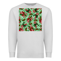 Dove Grey christmas candy cane seamless pattern Premium Sweatshirt - BundleAndBundleShop