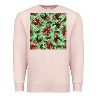 Pale Pink christmas candy cane seamless pattern Premium Sweatshirt - BundleAndBundleShop