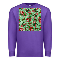 Purple christmas candy cane seamless pattern Premium Sweatshirt - BundleAndBundleShop