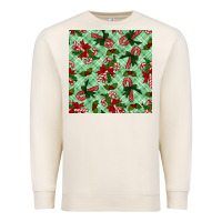 Sandshell christmas candy cane seamless pattern Premium Sweatshirt - BundleAndBundleShop