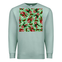 Seafoam christmas candy cane seamless pattern Premium Sweatshirt - BundleAndBundleShop
