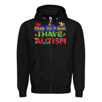 Black please be patient i have autism Zipper Hoodie - Zillion Design Studio