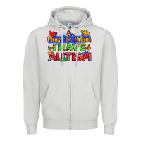 Dove Grey please be patient i have autism Zipper Hoodie - Zillion Design Studio