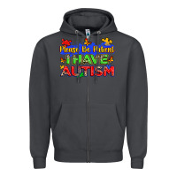 Smoke please be patient i have autism Zipper Hoodie - Zillion Design Studio