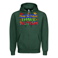 Sports Green please be patient i have autism Zipper Hoodie - Zillion Design Studio