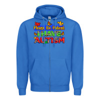 True Royal please be patient i have autism Zipper Hoodie - Zillion Design Studio