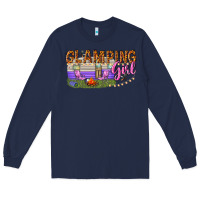 Navy glamping girl Long Sleeve Tee - texasbilliewilder