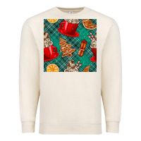 Sandshell christmas hot chocolate and cookie seamless pattern Premium Sweatshirt - BundleAndBundleShop