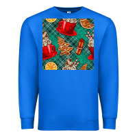 True Royal christmas hot chocolate and cookie seamless pattern Premium Sweatshirt - BundleAndBundleShop