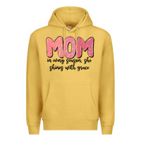 Antique Gold mom in every season, she shines with grace Premium Hoodie - MaliasSmallBusiness