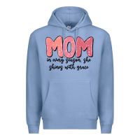 Colony Blue mom in every season, she shines with grace Premium Hoodie - MaliasSmallBusiness