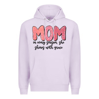 Lilac mom in every season, she shines with grace Premium Hoodie - MaliasSmallBusiness