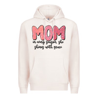 Pale Pink mom in every season, she shines with grace Premium Hoodie - MaliasSmallBusiness