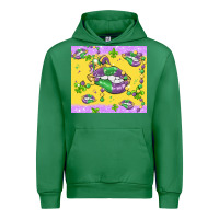Emerald mardi gras lips Urban Hoodie - MaliasSmallBusiness