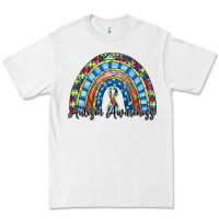 White autism awareness rainbow Premium Tee - RacoonDesign