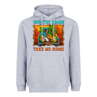 Heather Grey country roads take me home Heavyweight Hoodie - HRA Design Shop