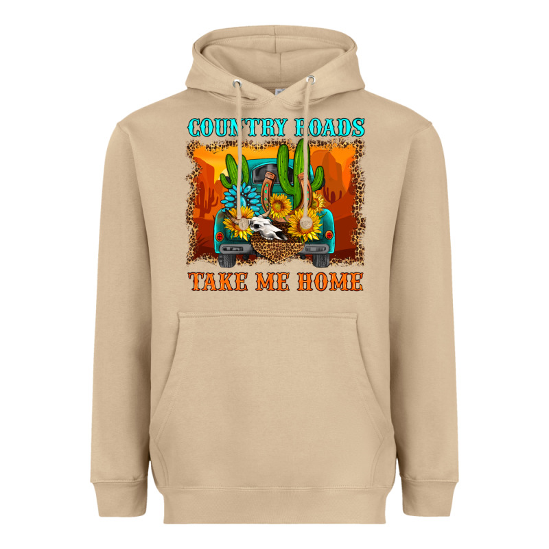 Country Roads Take Me Home Heavyweight Hoodie by HRA Design Shop | Teevron