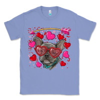 Colony Blue valentine's day french bulldog puppy Classic Tee - RanaPortraitStore