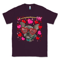 Plum valentine's day french bulldog puppy Classic Tee - RanaPortraitStore